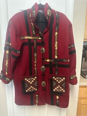 Coloratura Southwestern wool coat